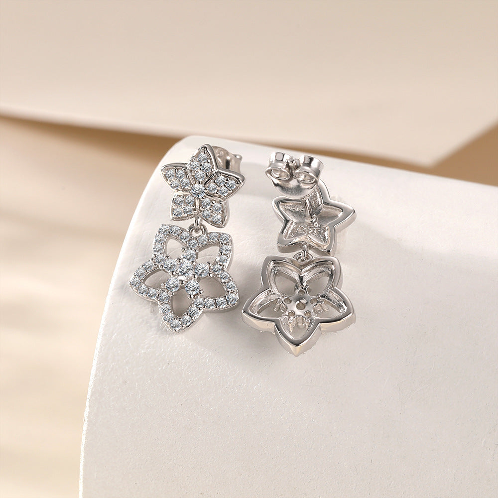 925 Pure Silver Tassel Stud Earrings