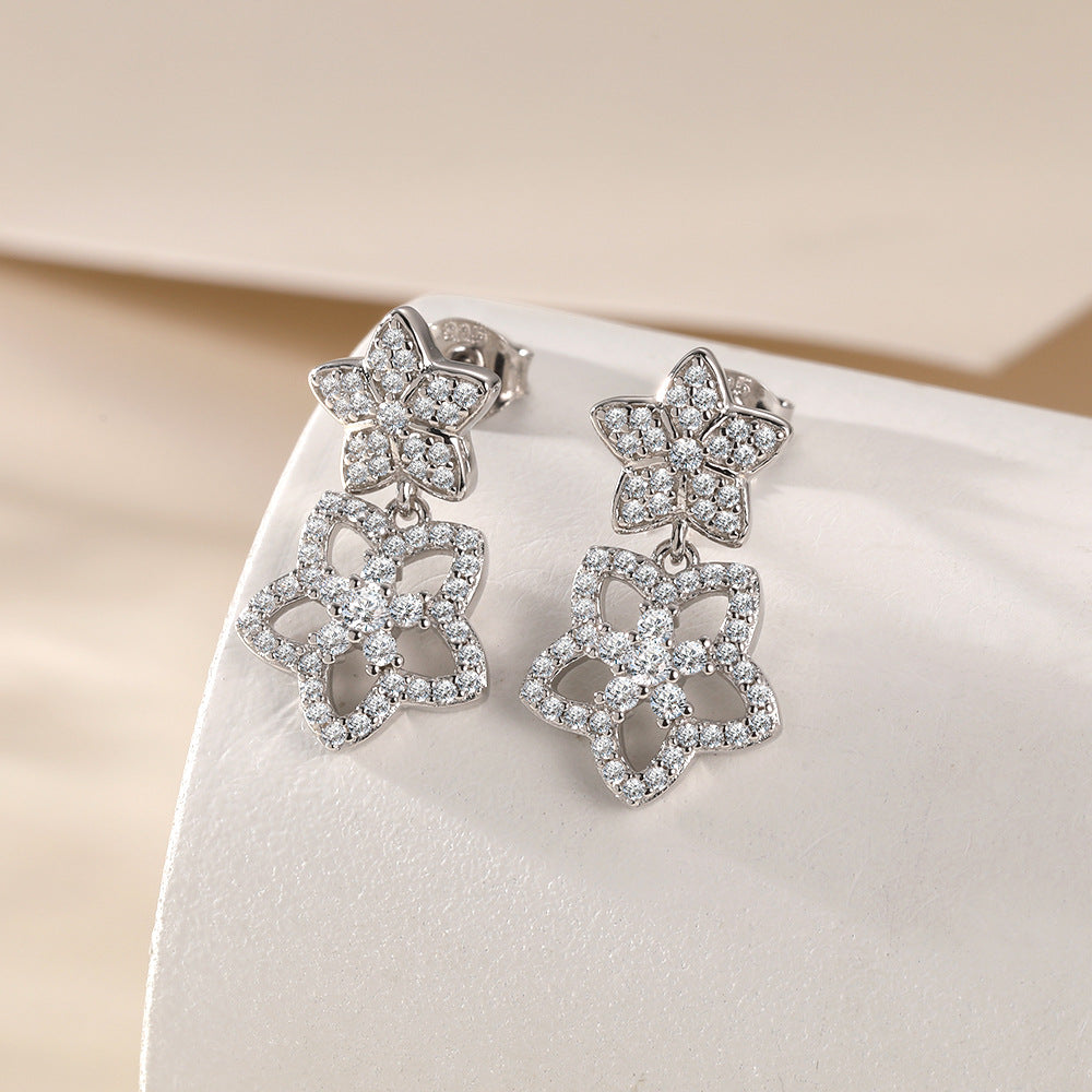 925 Pure Silver Tassel Stud Earrings