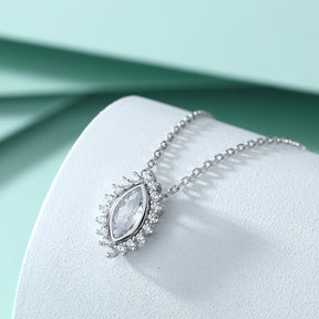 S925 Sterling Silver Full Diamond Fashion Sunflower Clavicle Chain Pendant Necklace