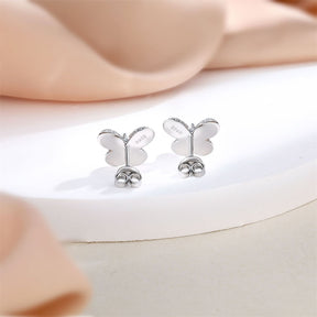 S925 Pure Silver Simple Bow Stud Earrings