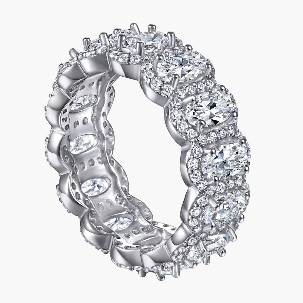 S925 Pure Silver Luxurious Charm Oval Ring