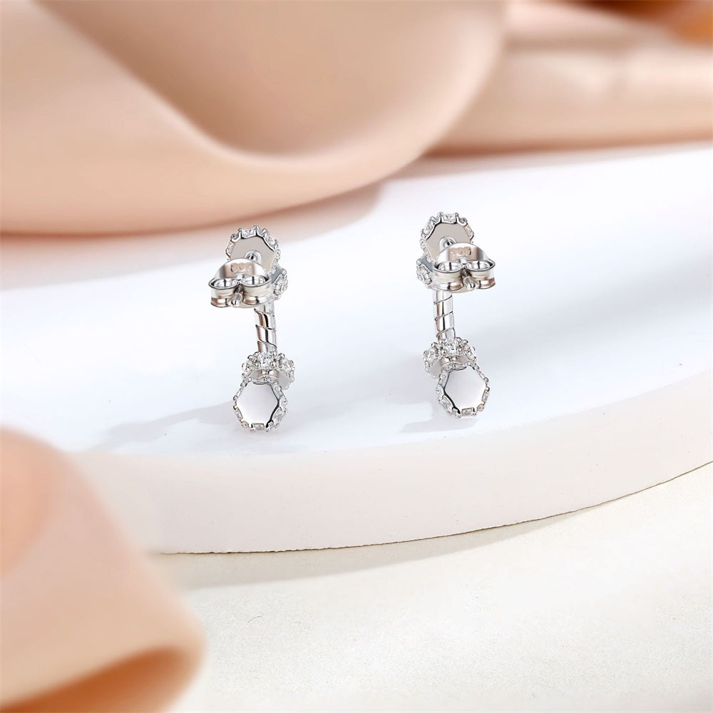 S925 Pure Silver Lightweight Luxury Jewelry Ear Cuff Earrings