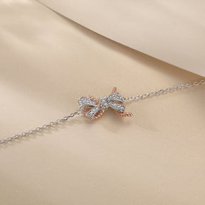 S925 Pure Silver Bow Bracelet