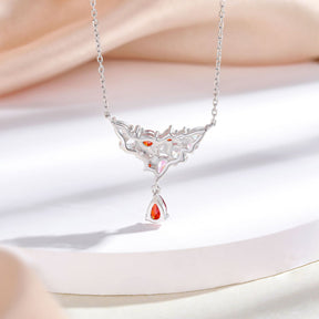 S925 Sterling Silver Pure Light Luxury Silver Color Pendant Clavicle Chain Necklace