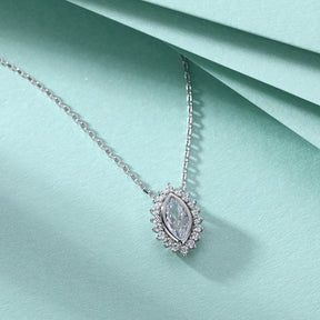 S925 Sterling Silver Full Diamond Fashion Sunflower Clavicle Chain Pendant Necklace