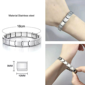 Personalized Italian Charms Bracelet, DIY Polished Italy Charms