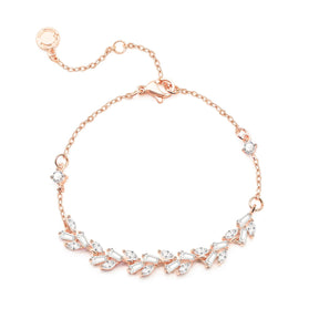 Tennis Bracelet for Women Prom Leaf Wedding Adjustable CZ Bracelet Wedding Jewelry for Women