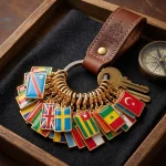 Travel Flag Charm Resin Country Flag Pendant - Image 2