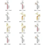 Heart Bow Lip Gloss Charm, Gold/Silver Metal Cage with Pearl Photo Frame