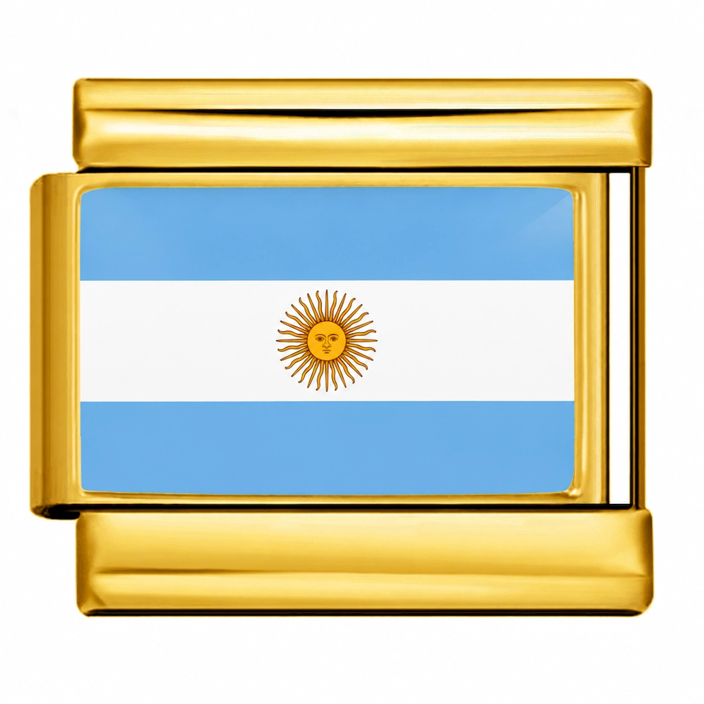 Argentina National Flag Italian Charm Module