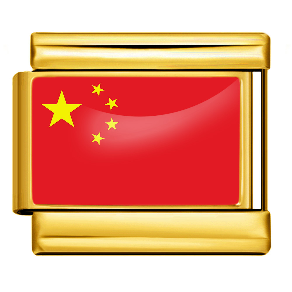 China National Flag Italian Charm Module