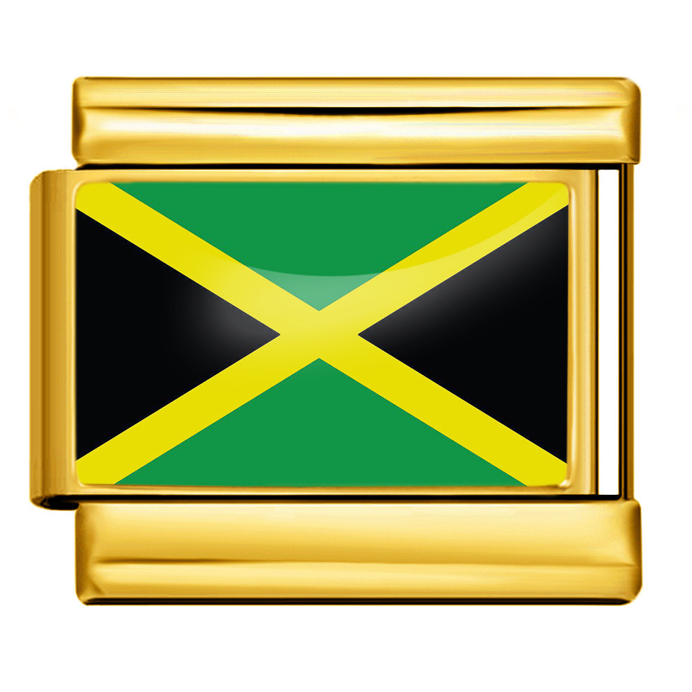 Jamaica National Flag Italian Charm Module