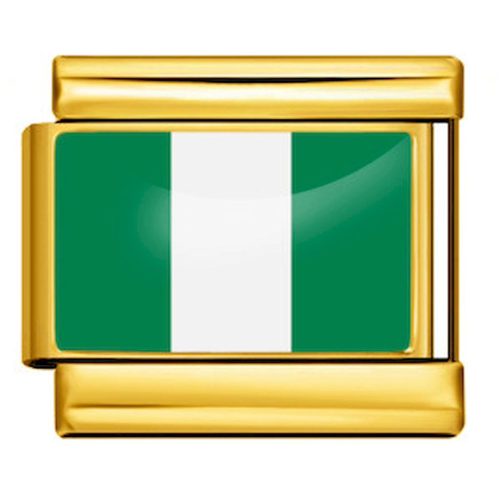 Nigeria National Flag Italian Charm Module