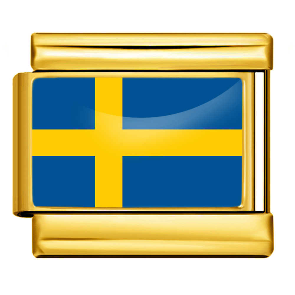 Sweden National Flag Italian Charm Module