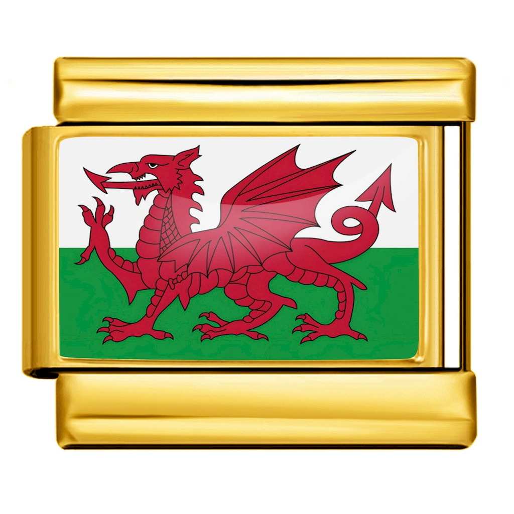 Wales Red Dragon Italian Charm Module