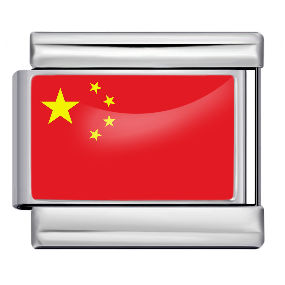 China National Flag Italian Charm Module