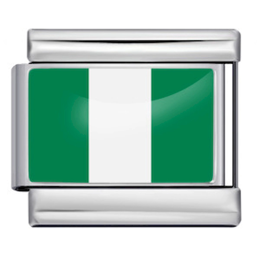 Nigeria National Flag Italian Charm Module
