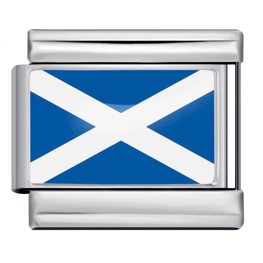 Scotland St. Andrew's Cross Italian Charm Module