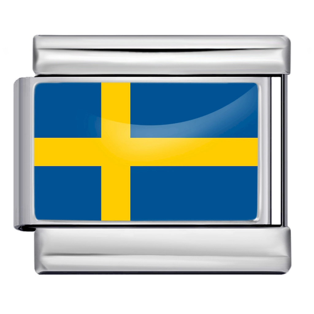 Sweden National Flag Italian Charm Module