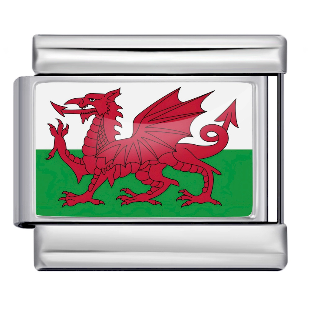 Wales Red Dragon Italian Charm Module
