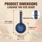Yellow round leather luggage tag, laser engraved sun beach icons, travel accessory.
