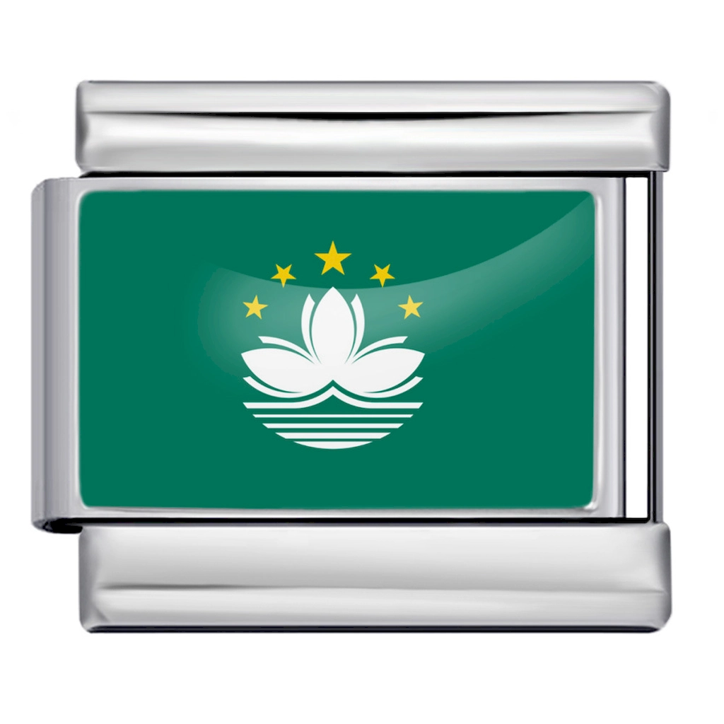 Macau Regional Flag Italian Charm Module