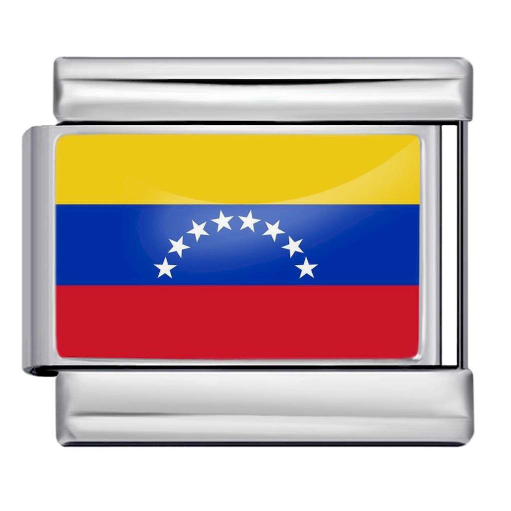 Venezuela Flag Stainless Steel Italian Link Module